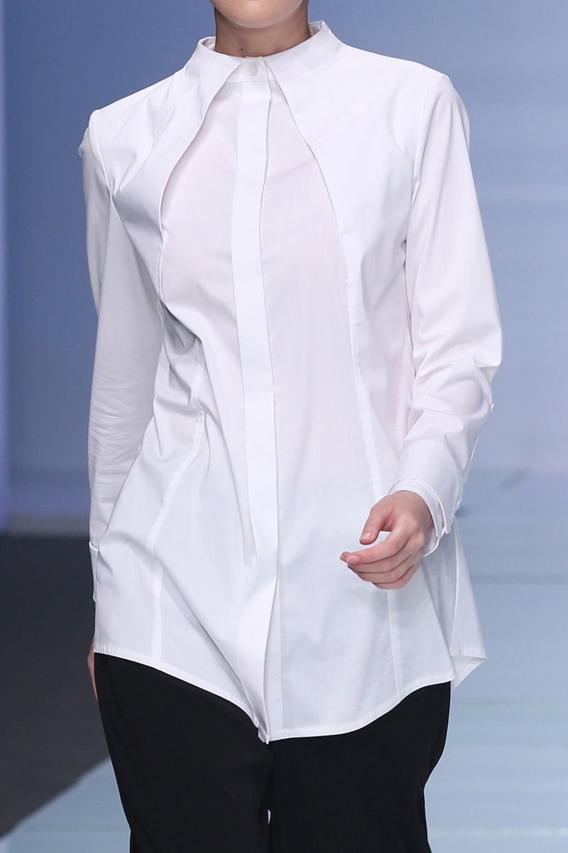 16SS BELTED SHIRT - WHITE