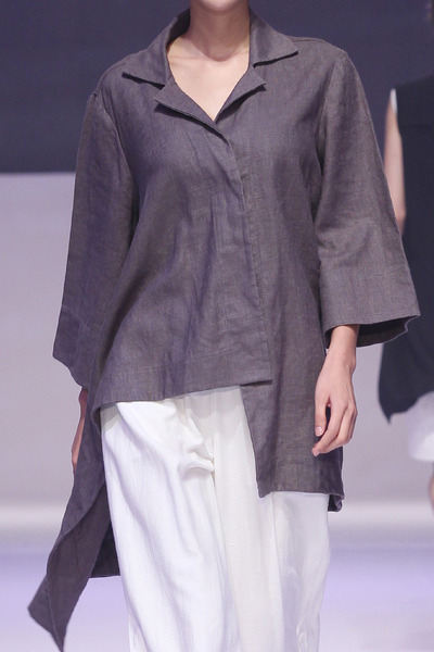 17SS WIDE BLOUSE - GREY